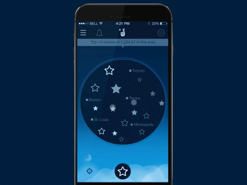 Wish2Wish Interaction Design #2 animation gif mobile ui ux