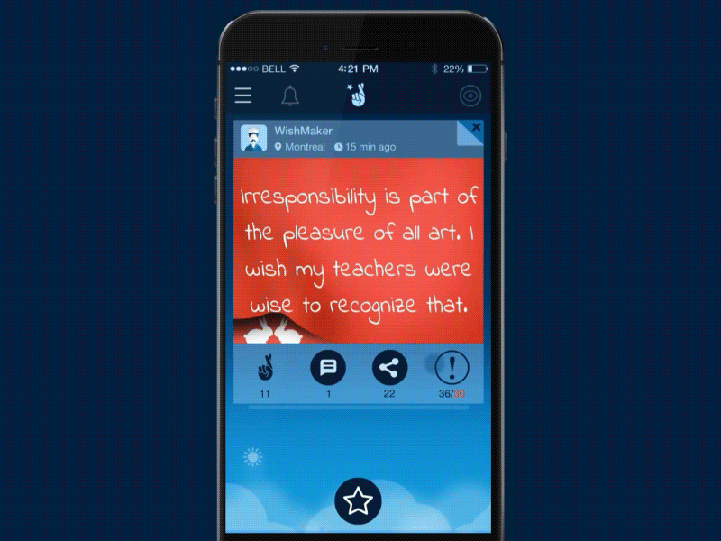 Wish2Wish Interaction Design #3 animation gif interaction design mobile ui ux