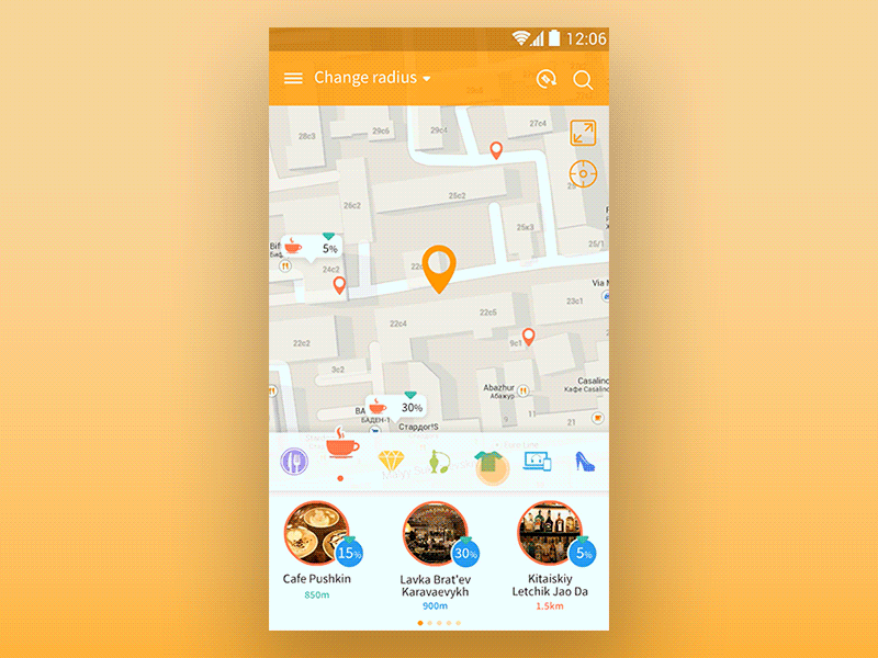 Some map interactions #1 animation gif interaction design map transitions ui ux