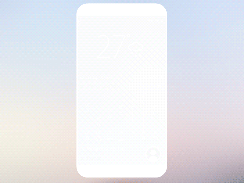 Weather ConTroll - part2 interactive design mobile prototype transitions ui ux weather