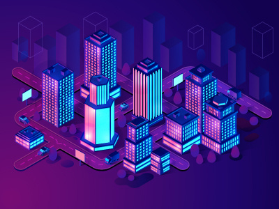 Smart City isometric illustration
