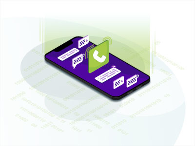 Incoming call isometric vector illustration.