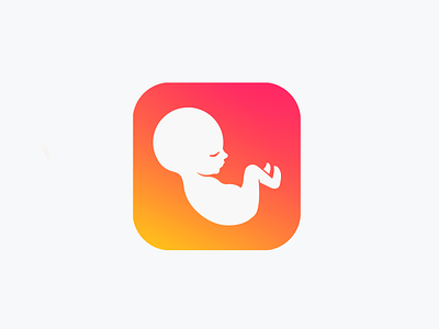 Life in the Womb App Icon app apple gradient health icon interface ios7 ipad pregnancy pregnant symbol ui