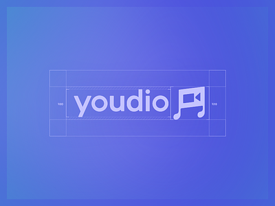Youdio app band icon identity logo music note video youdio