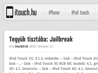 Remastering iTouch.hu 2 blog ios itouch light noise paper