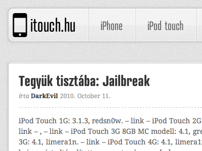 Remastering iTouch.hu 2
