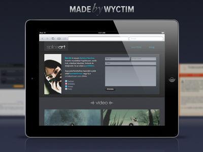 Made by Wyctim ipad portfolio slider websites wyctim.com