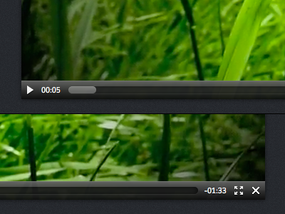 Vegetative Player dark glossy html5 player vegetative video