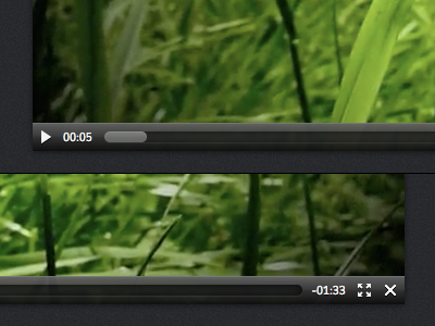 Vegetative Player html5 video player dark glossy vegetative