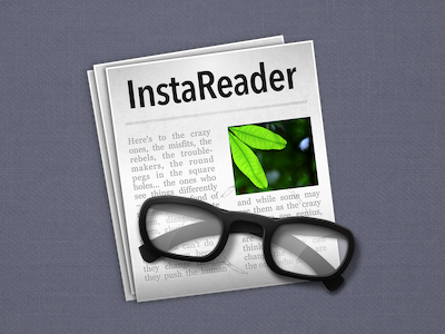 ReadKit (formelly InstaReader) icon – fixed glass icon mac paper readkit