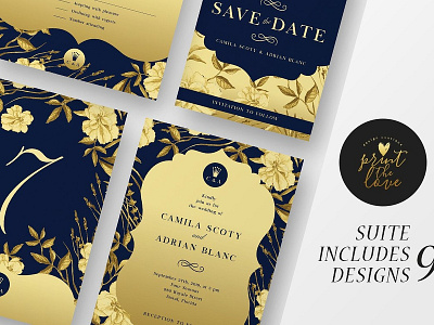 Wedding Invitation Suite - The Queen delicate design elegant floral invitation invitation card invitation cards invitation design invitation set invitation suite luxury modern queen template watercolor wedding wedding invitation wedding invitation suite wedding invite suite wedding stationery