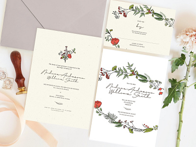 Elegant Decoration Suite Ac.105 decoration delicate elegant elegant decoration suite elegant template floral flowers invitation invitation card invitation set invitation template modern pink simple wedding wedding card wedding invitation wedding suite wedding template wreath