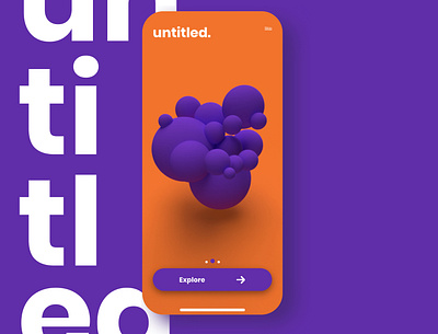 Untitled. 3D exploration with UI Design 3d app design graphicdesign typography ui ui design uidesign ux