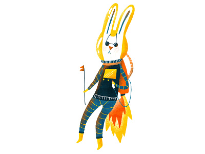 Ray the Space Bunny character design drawing illustration