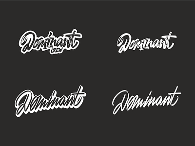 Logo dominant calligraph elyshevdima lettering logo vector