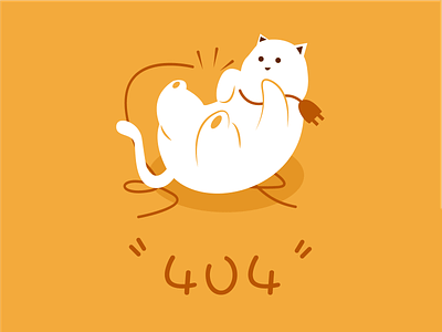404，闯祸了的小猫 design illustration ui