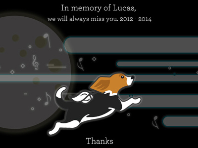 Coffe Table In Memory Lucas art direction beagle digital art dog illustration