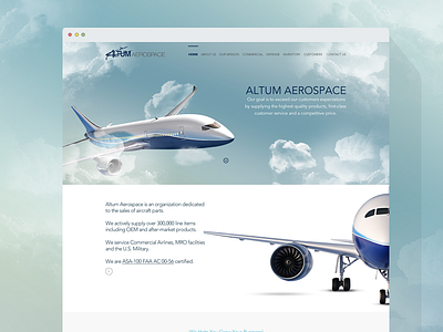 Altum Aerospace aerospace art direction illustration photoshop uiux web design