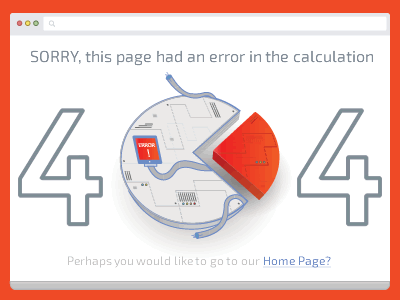 Error 404 Countability App 404 app countability design error illustration pie chart