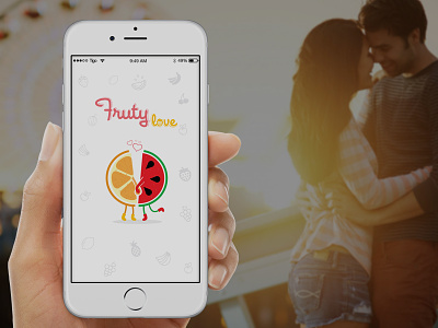 Fruty Love APP app chat fruit illustrations ios love message stikers