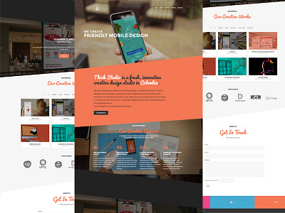 New Site Think Studio 2016 flat illustration portfolio responsive site star up ui ux web website
