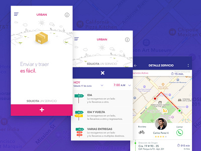 Delivery App - Complete Flow app delivery app interactive design ios principle ui ux