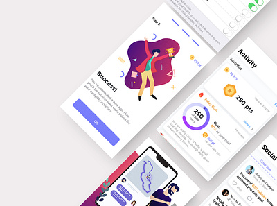 Healthy Platform app clean design illustrations interactive ios prototype responsive ui ux web