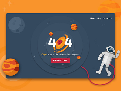 404 Error - Page Not Found 404 404page flatdesign illustration interface materialdesign pagenotfound ui uiux ux web design web interface
