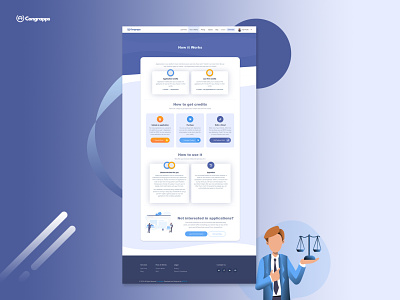 Congrapps - How It Works Landing Page flat design illustration landing page landing page design landing page ui material design ui uiux web design webdesign