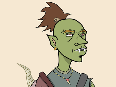 Orc character concept illustration orc vector
