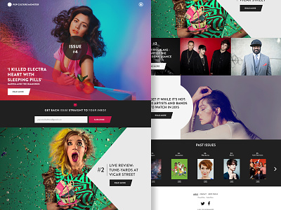 Homepage WIP - Pop Culture Monster blog magazine redesign web design website wip