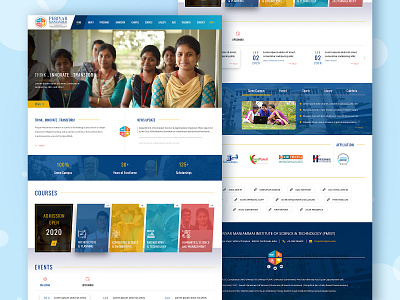 Periyar Maniammai University - Home Page blue clean college education education website gradient homepage image minimalistic studies ui uidesign university uxdesign web web design website