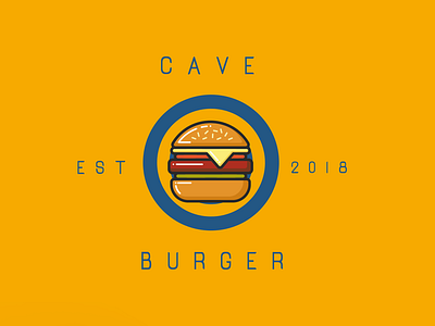 First Intro to cave burger branding