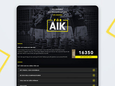 Campaign site for AIK