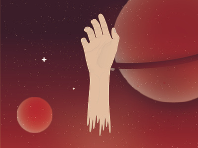 Red Hand design illustration vector