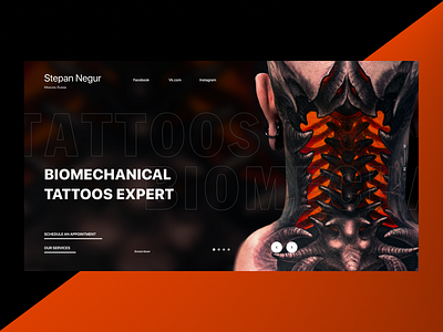 Stepan Negur tattoo master website design figma negur negur stepan tattoo tattoo art tattoo master