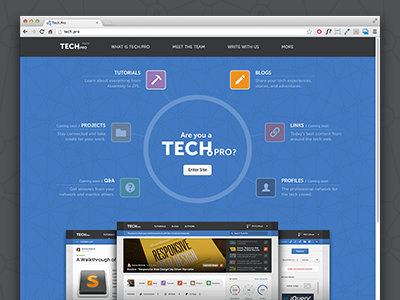 Tech.pro Launch community responsive web design website