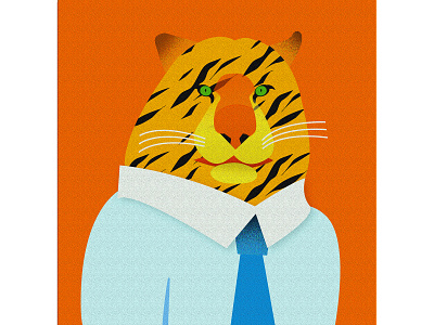 Hello Tiger adobe creative suite adobe illustrator art clean design designer flat graphic design illustration illustration art illustrator jungle office orange pattern tiger tropical vector vector artwork web