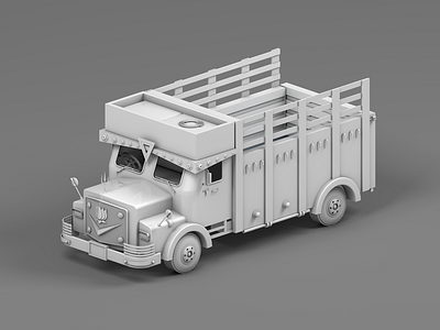 Indian Truck Clay Render 3d 3d animation animation behance cinema 4d design illustration india maxonc4d toy truck vehicles web