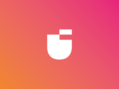 Logo design ID Festival branding gradient icon logo minimal minimal app pixelated shield vector