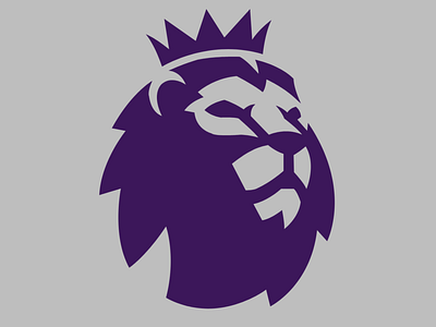 Lion artwork crowm king lion logo purple