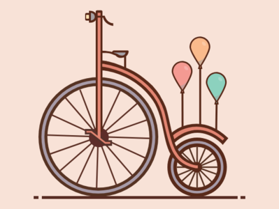 Baloon Cycle artwork baloons branding colorful cycle design illustrator