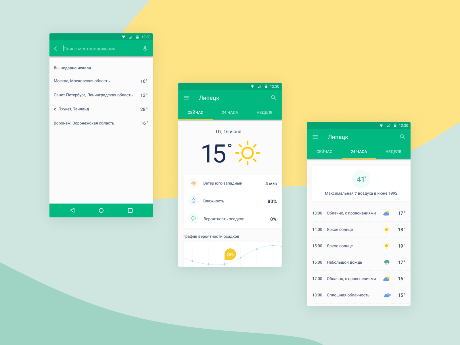 android_app_weather_concept by Anka Designer on Dribbble