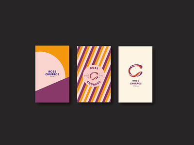 Brand Design : Ross Churros brand branding bussines card design food graphic illustration layout logo vi