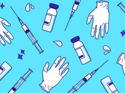 Preventative Botox botox editorial editorial illustration illustration needle preventative botox surgery syringe