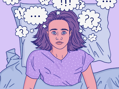 Nightime Anxiety anxiety editorial illustration illustration insomnia mental health sleep vice