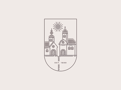 City of Nasice Crest city clean coat of arms creative design heraldic heraldry illustration lineart logo minimal minimalist monogram seal shield symbol