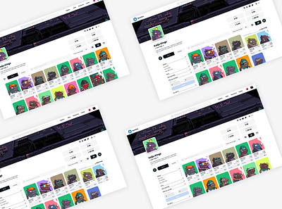 Opensea collection page adobexd branding design flat ui ux web
