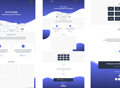 single page portfolio draft adobexd concept design flat portfolio ui ux web