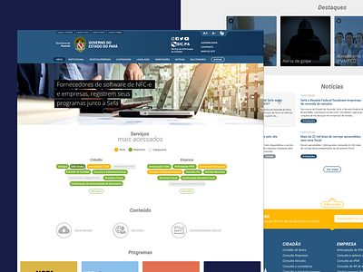 New website for state treasury brazil government minimalist redesign ui ux web